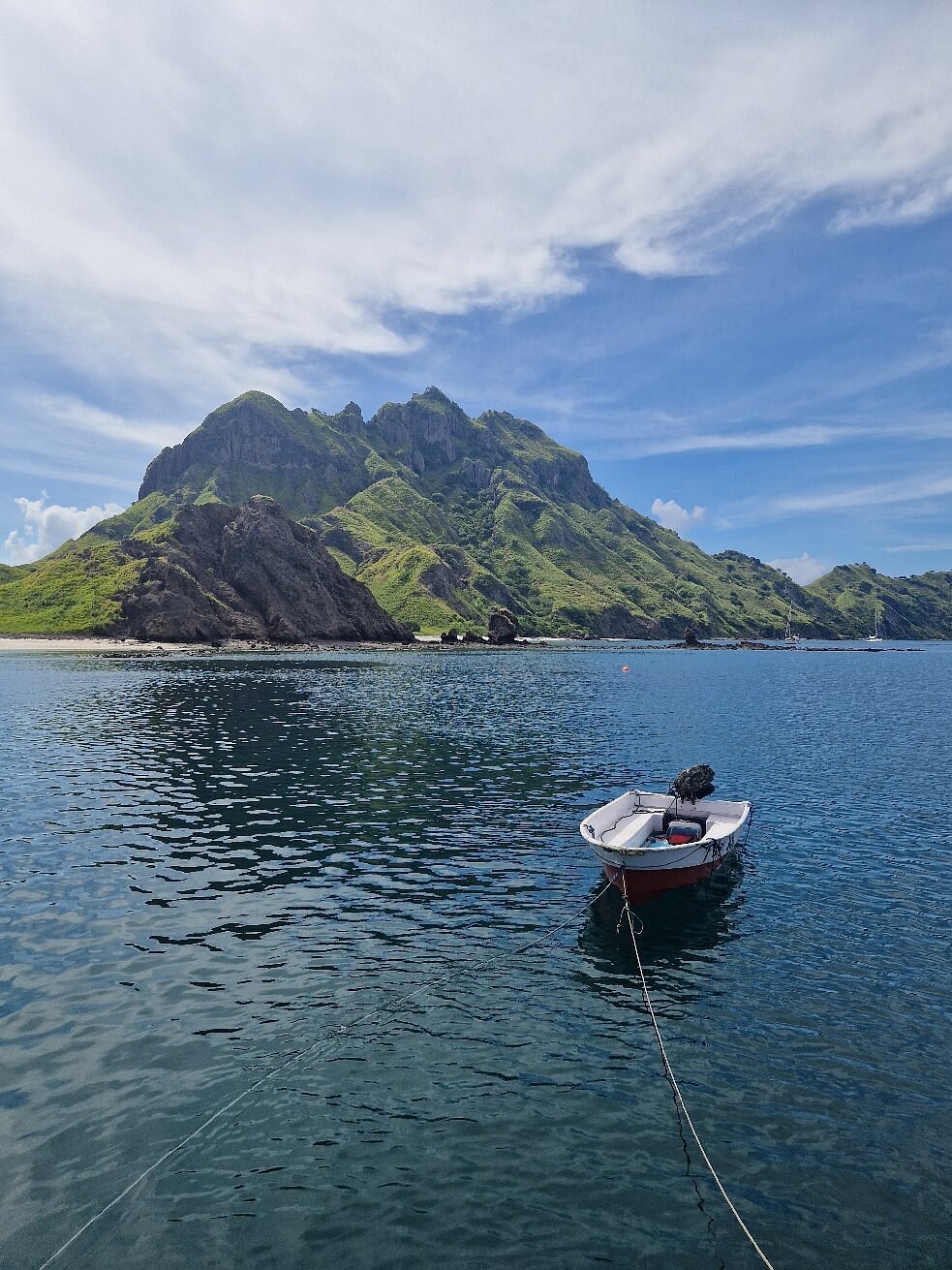 View of Kenawa Island from the boat